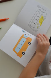 Set omalovánek – Safari, Doprava a Ovoce