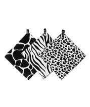 KLRK HOME Mušelínové plenky WILD B&W, 3 ks