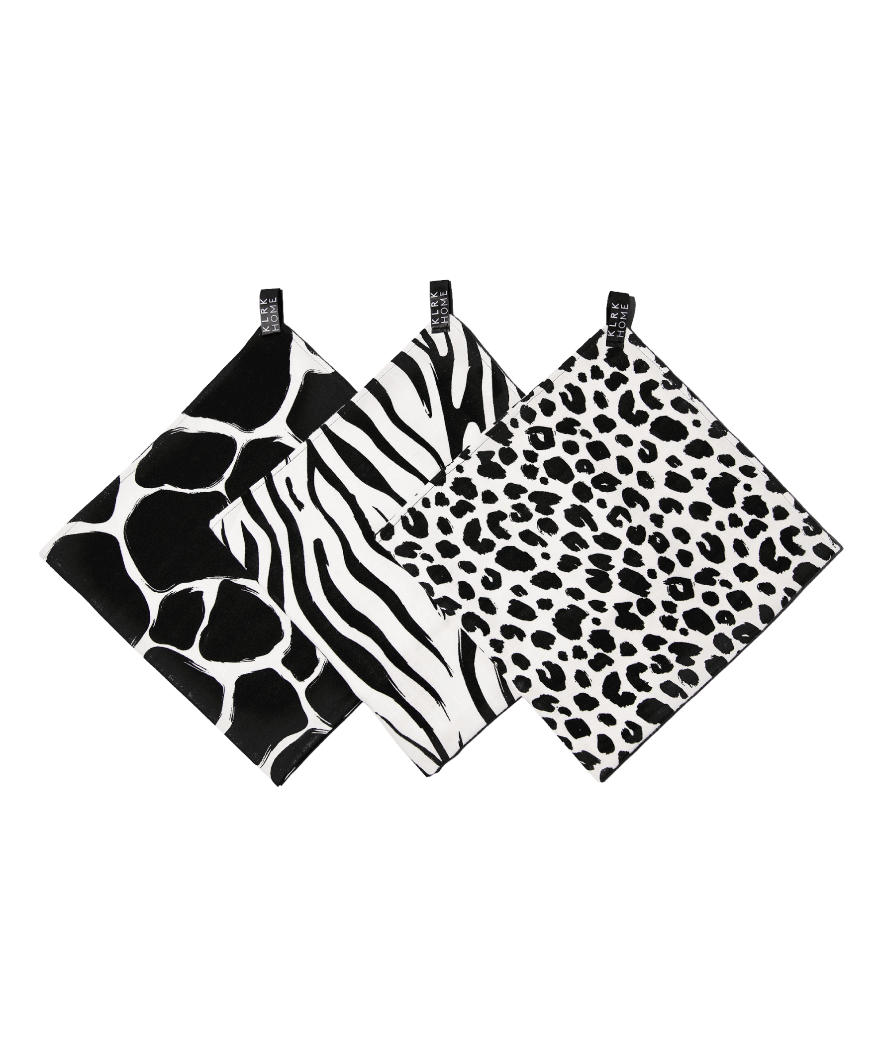 KLRK HOME Mušelínové plenky WILD B&W, 3 ks